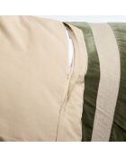 Housse d'édredon en Velours & Lin Brisbane kaki - 85x200 cm