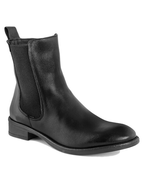 Bottines à talon en Cuir noires