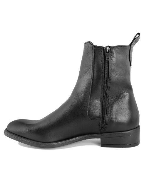 Bottines à talon en Cuir noires