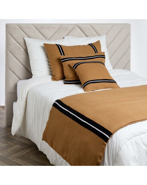 Housse de coussin 100% Lin Skagen tabac - 45x45 cm