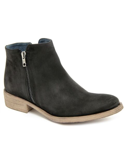 Bottines  en Cuir  noires