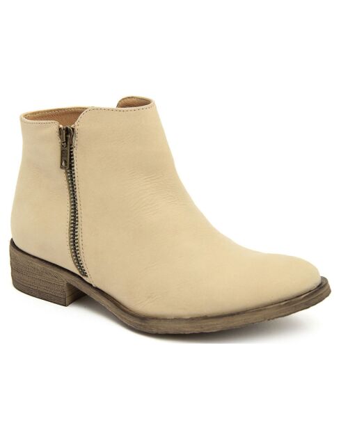 Bottines en Cuir vison