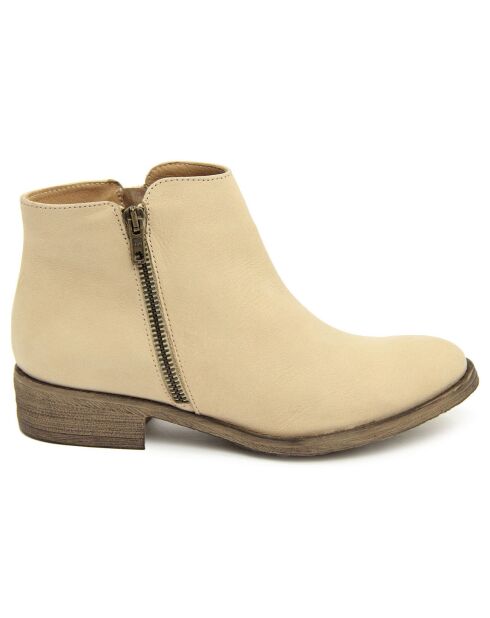 Bottines en Cuir vison