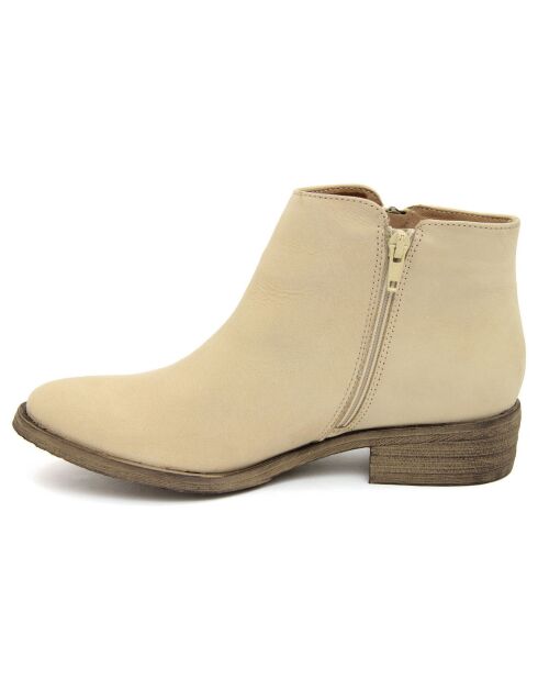 Bottines en Cuir vison
