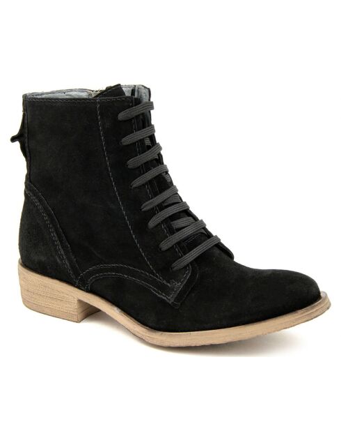 Bottines à lacets noires
