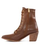 Bottines à talon cognac  - Talon 7 cm
