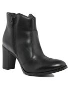 Bottines à talon en Cuir noires - Talon 8 cm
