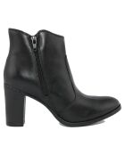 Bottines à talon en Cuir noires - Talon 8 cm