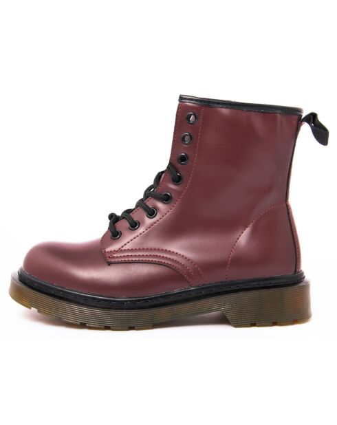 Bottines ranger bordeaux