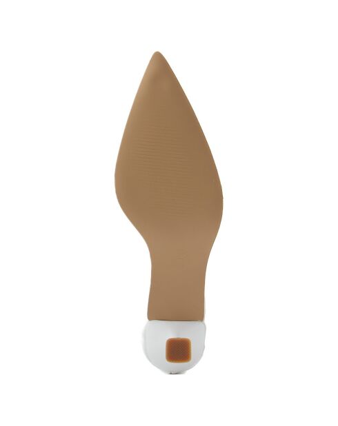 Bottines à talon blanches - Talon 5 cm
