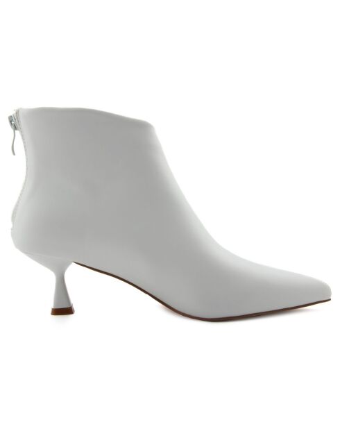 Bottines à talon blanches - Talon 5 cm