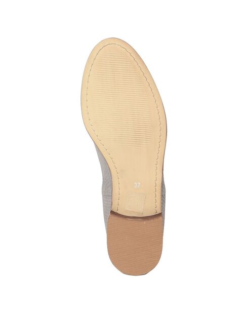 Bottines chelsea gris colombe