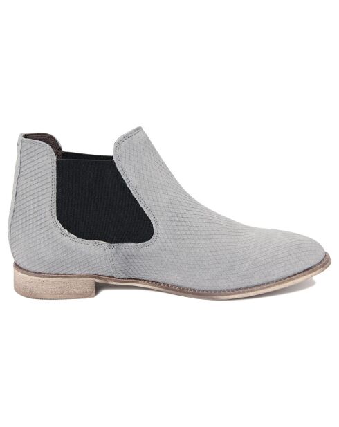 Bottines chelsea gris colombe