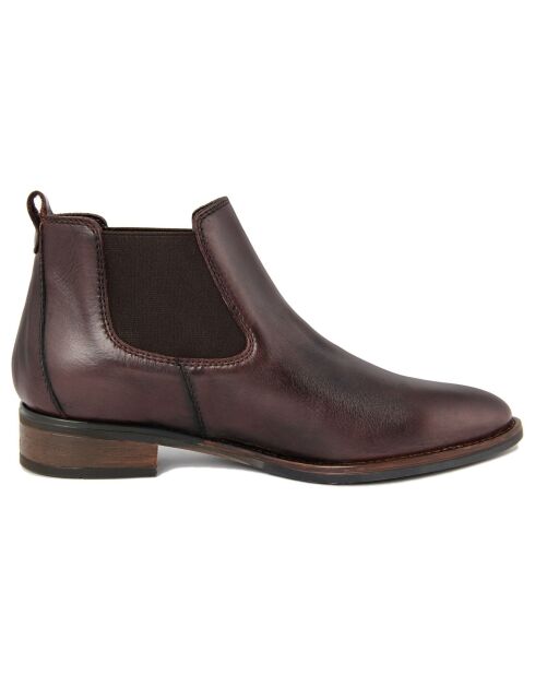 Bottines chelsea en Cuir marron foncé