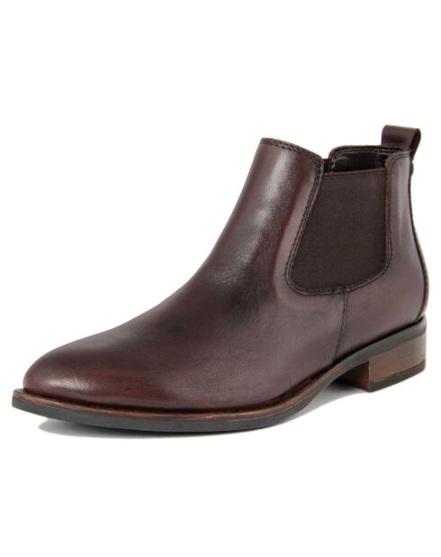 Bottines chelsea en Cuir marron foncé