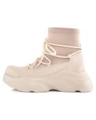Chunky bottines beiges - Talon 6 cm