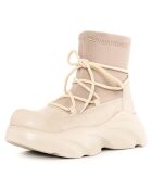 Chunky bottines beiges - Talon 6 cm