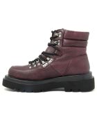 Bottines à lacets bordeaux - Talon 5 cm