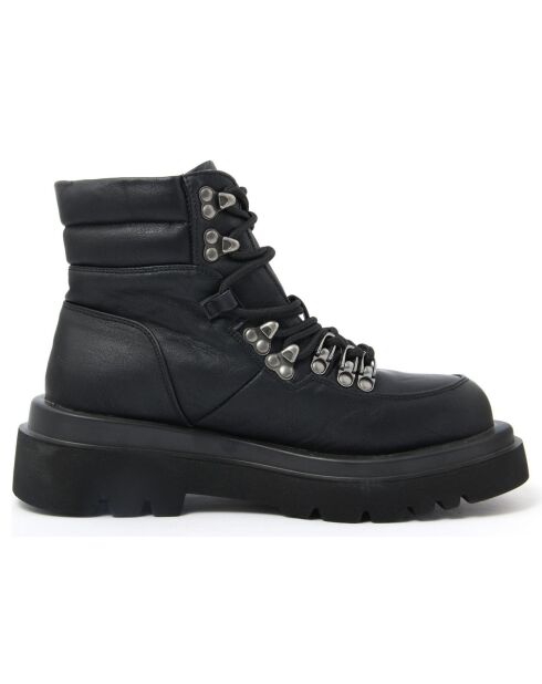 Bottines à lacets noires - Talon 5 cm