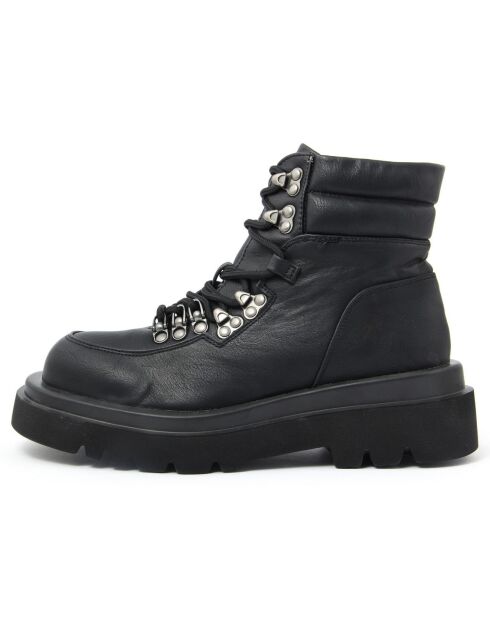 Bottines à lacets noires - Talon 5 cm