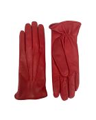 Gants en Cuir d'Agneau doublés Laine Amelot ruby