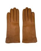 Gants en Cuir d'Agneau doublés Laine Ava camel