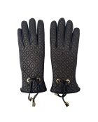 Gants en Cuir d'Agneau doublés Laine Marceau noirs