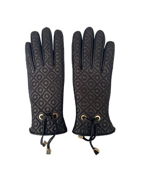 Gants en Cuir d'Agneau doublés Laine Marceau noirs