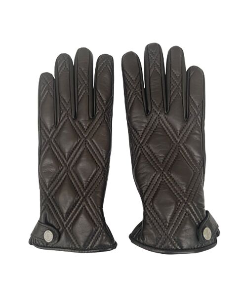 Gants en Cuir d'Agneau doublés Laine Montaine noirs