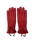 Gants en Cuir d'Agneau doublés Laine Montaine ruby