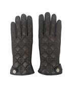 Gants en Cuir d'Agneau doublés Laine Segur noirs