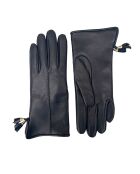 Gants en Cuir d'Agneau doublés Laine Trocadero bleus