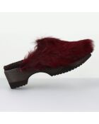 Sabots en Cuir coquino lie de vin - Talon : 5cm