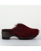 Sabots en Cuir coquino lie de vin - Talon : 5cm