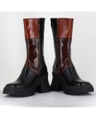 Bottines en Cuir belinda marron - Talon : 10cm