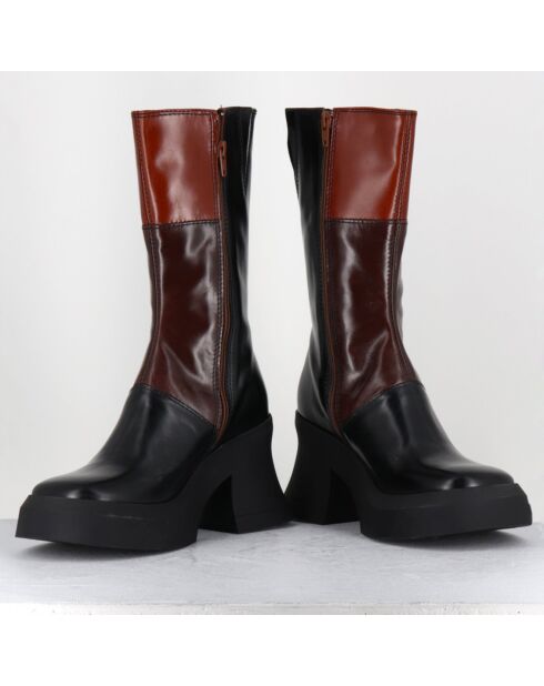 Bottines en Cuir belinda marron - Talon : 10cm