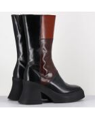 Bottines en Cuir belinda marron - Talon : 10cm
