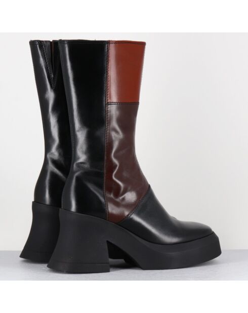 Bottines en Cuir belinda marron - Talon : 10cm