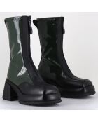 Bottines en Cuir camila vertes - Talon : 8cm