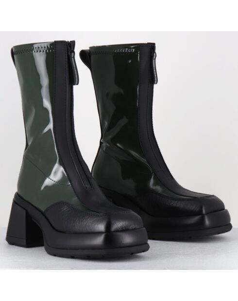 Bottines en Cuir camila vertes - Talon : 8cm