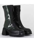 Bottines en Cuir camila vertes - Talon : 8cm
