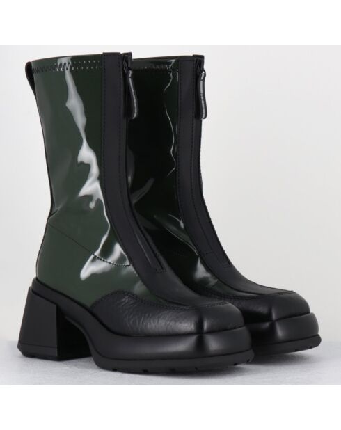 Bottines en Cuir camila vertes - Talon : 8cm
