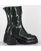 Bottines en Cuir camila vertes - Talon : 8cm