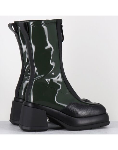 Bottines en Cuir camila vertes - Talon : 8cm