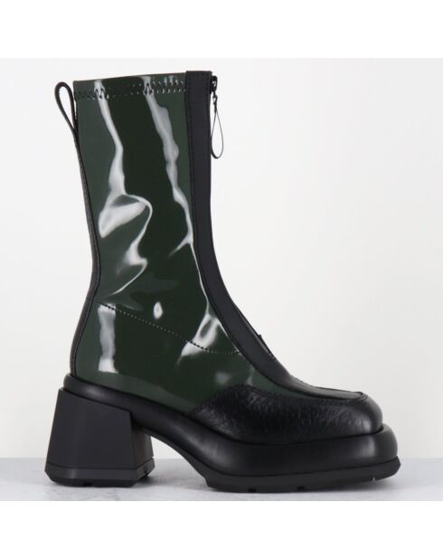 Bottines en Cuir camila vertes - Talon : 8cm