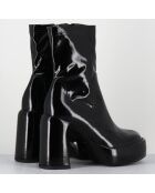 Bottines en Cuir E3527 noires - Talon : 9.5 cm