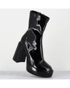 Bottines en Cuir E3527 noires - Talon : 9.5 cm