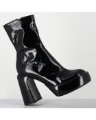 Bottines en Cuir E3527 noires - Talon : 9.5 cm