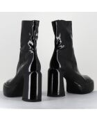 Bottines en Cuir E3527 noires - Talon : 9.5 cm