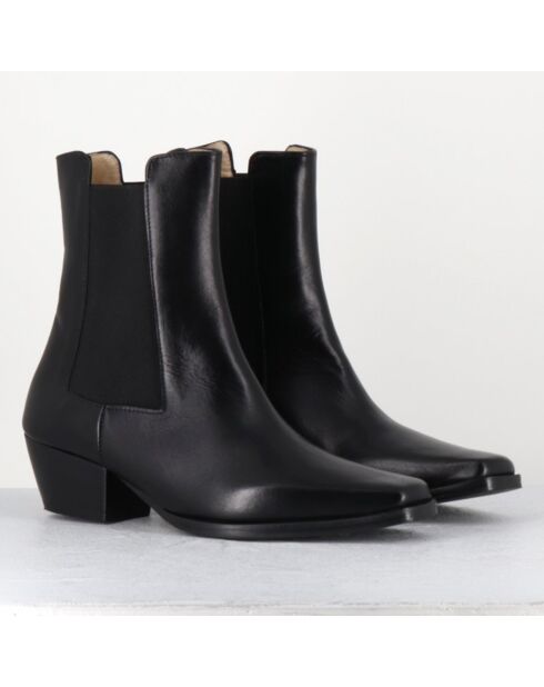 Boots en Cuir 1695 texas noires